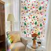 Xc17500 Creative Cute Santa Claus Christmas Tree Colorful Static Glass Sticker Window Sticker Double-Sided Visual