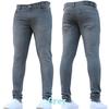 Neue Mode Herren einfarbig Skinny Slim Denim Fuß Hose Freizeithose S-4XL