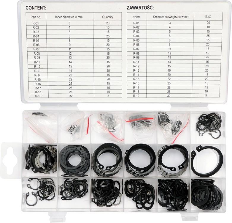 SET OF EXTERNAL RINGS 300 PCS. YT-06880 YATO