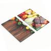 Glass Kitchen Chopping Boards with Vegetable Graphics, Wood, 2x30x52 Cm