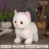Kids Electric Plush Cat Toy Walking Head Shaking Tail Wagging Interactive Kitten Plushie Toy Toddlers Boys Girls Educational Simulation Animal Toy