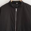 European and American style, new women's clothing, fashionable wrinkled loose zipper baseball jersey cotton jacket