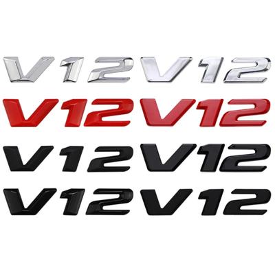3D Chrome Black V12 Litery Samochód Tylny Bagażnik Błotnik Emblemat Naklejka Dla M/ercedes b/enz S W220 CL500 CL600 S600 Akcesoria