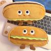 Office Supplies Large Capacity Hamburger Shaped Pen Bag Stationery Bag Pen Storage Pencil Case
