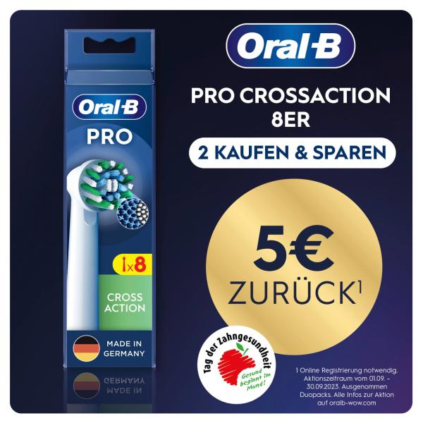 Oral-B Oral-B replacement toothbrush head PRO cross action 8 pieces