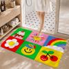 Trendy Art Motif w-wiggle wiggle Floor Mat Non-Slip Absorbent Floor Mat Decorative Rug for Home Bathroom Bedroom Entryway