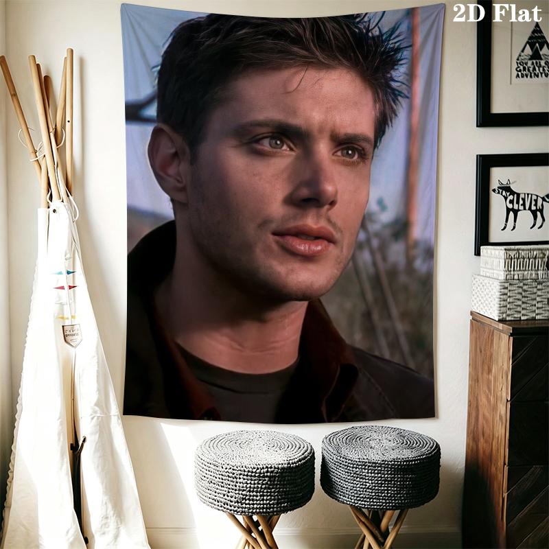 Dean Winchester Wall Tapestry Aesthetic Wall Hanging Printed Fabric Blanket Decorative Tapestries for Bedroom Living Room Home Decor