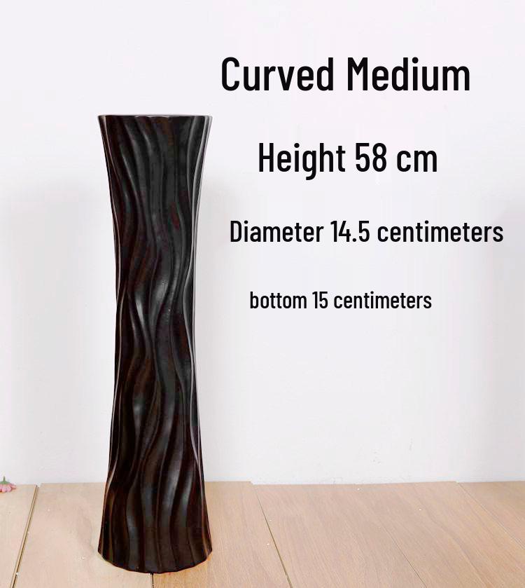 Moderne weiße Keramik-Bodenvase: Europäisches Minimalistisches Design für Wohnzimmer-Dekorationen, Getrocknete & Seidenblumen