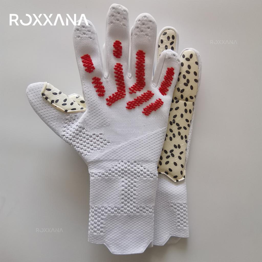 ROXXANA Fußball Torwarthandschuhe Fußball Latex Verdickt Erwachsene Torwart Fußball Sport Training Spiel Fußballhandschuhe