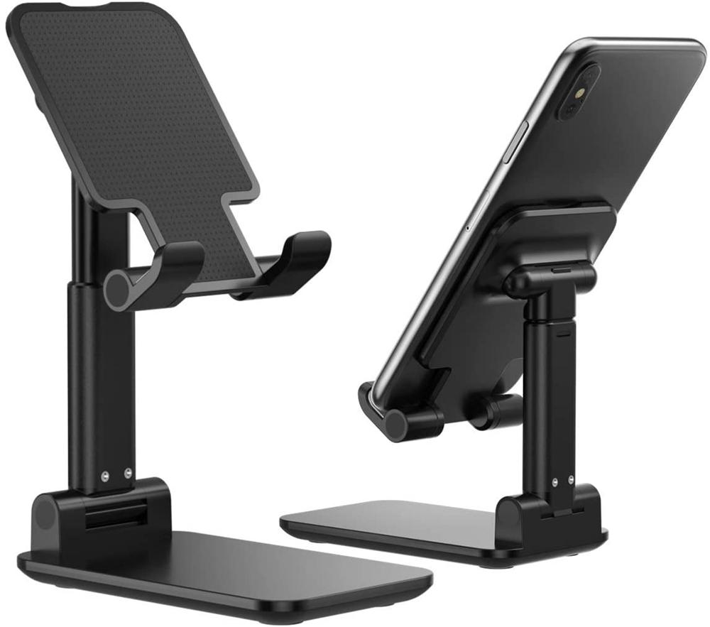Mobile Phone Holder Universal Silicone Portable Desk Foldable Smartphone Phone Stand Holder Holders Lay Flat чёрный