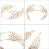 Gold Fashion Party Women Cat Ear Zinc Zinc Alloy Leaf Girl Hair Hoop Headband Tiara Hairband