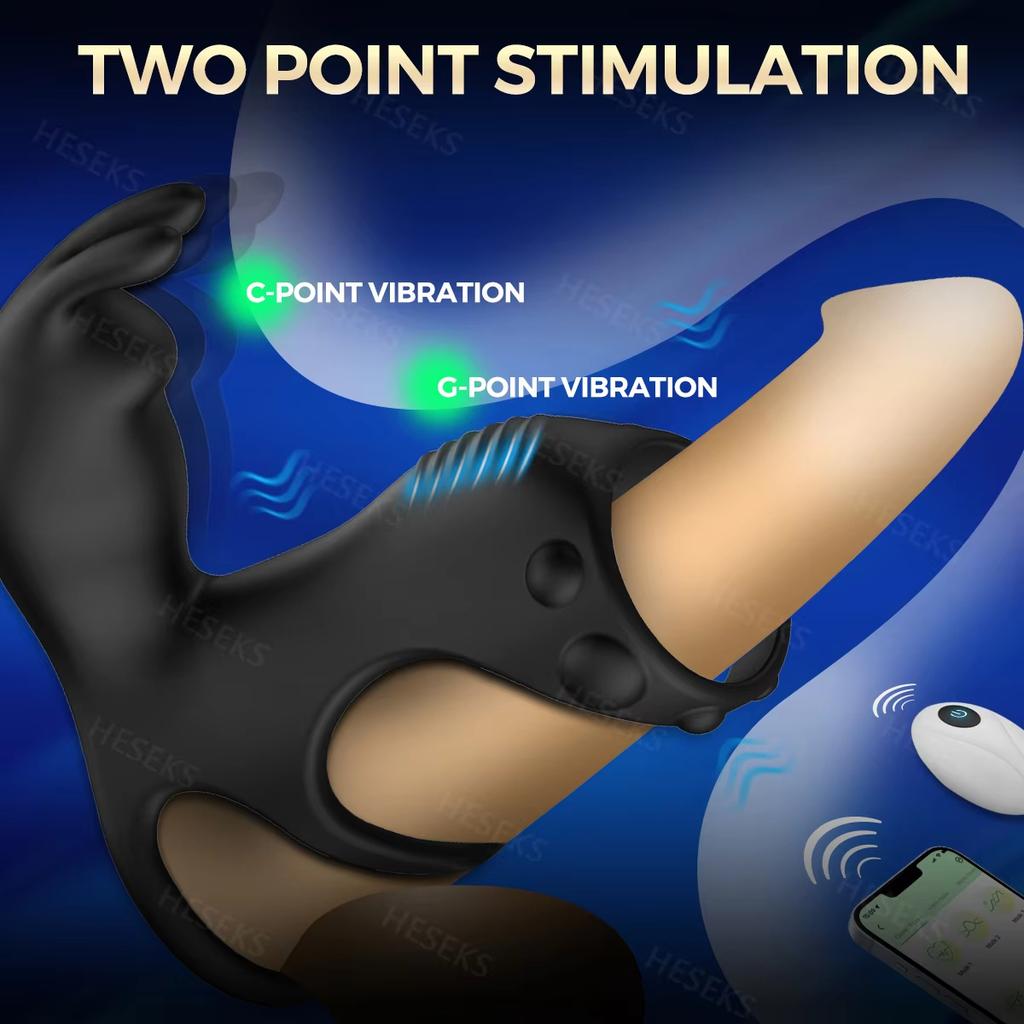 APP Vibrating Cock Delay Ejaculation Penis Ring Clitoral Stimulator Sex Toys for Men Couples Penisring Cockring Adults Good