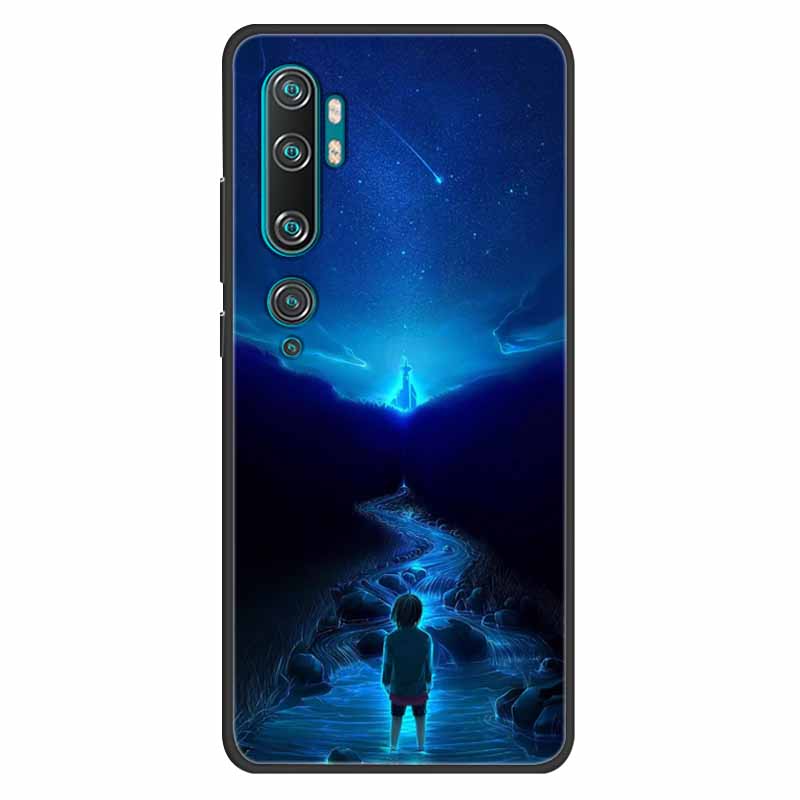 For Xiaomi Mi Note 10 Case Silicone Soft Owl Lion TPU Fashion Back Cover For Xiaomi Mi Note10 Cases Protective Printed Covers