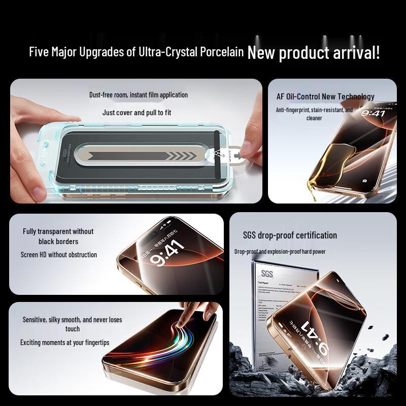 ESR iPhone 16 Pro Max Gehärtetes Glas Displayschutz