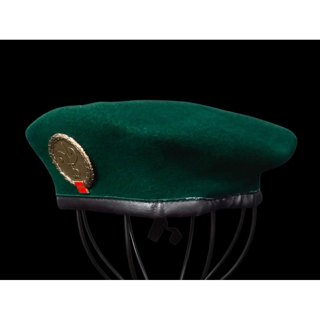 Used Real Swiss Army Beret 58cm Infantry Military Hat Uniform Green