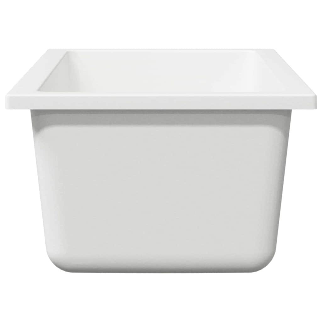 vidaXL Küchenspüle Weiß 21 x 44 x 14 cm Granit