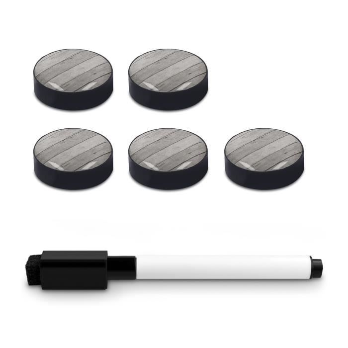 Tableau magnétique - navaris - 90 x 60 cm - bois - inscription et effaçable - 5 aimants inclus