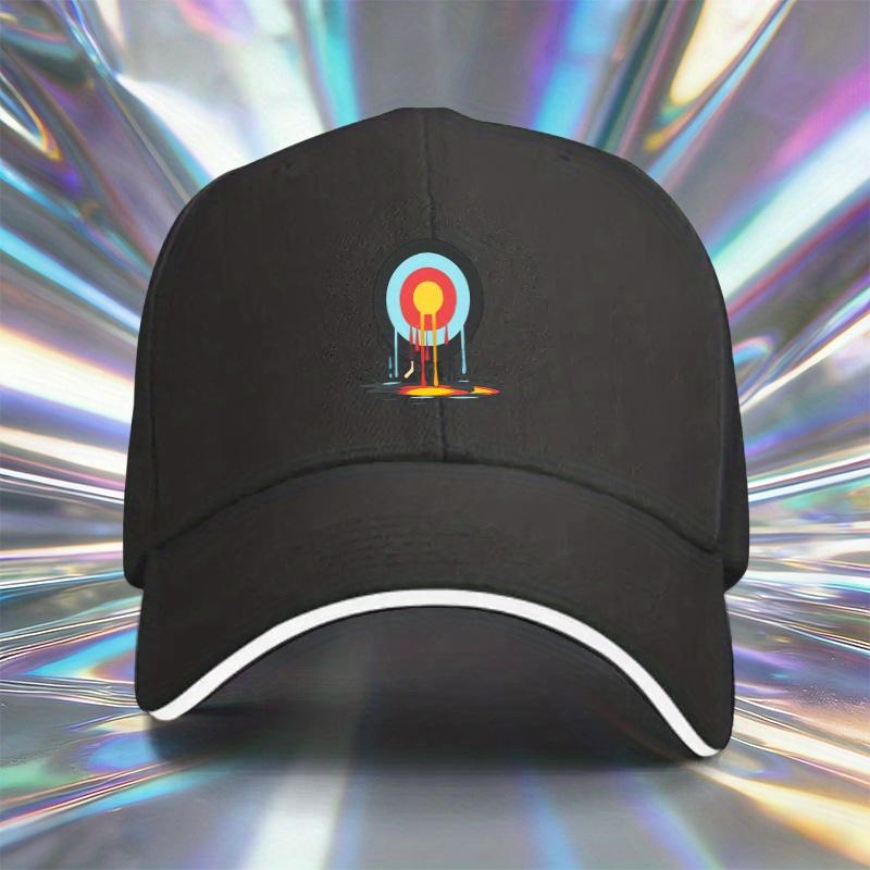 Melting Target Graphic Baseball Cap Polyester Adjustable Street Style Outdoor Adult Cap