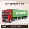 1:50 Alloy Container Transport Truck Model Toy Vehicle Gift Ornament