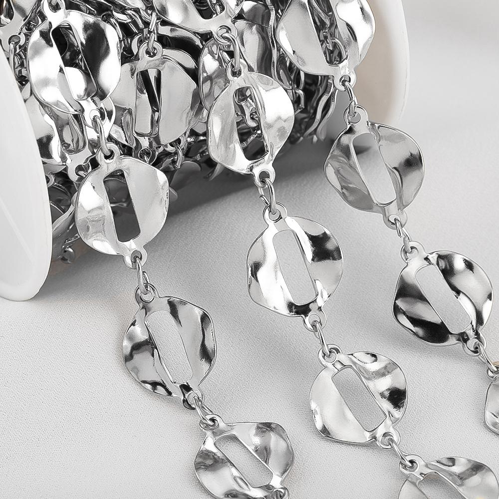 1Meter PVD Plated Stainless Steel 11x21.5mm Big Hole Circle Chains Jewelry Making Link Chain DIY Necklaces Bracelets Wholesale