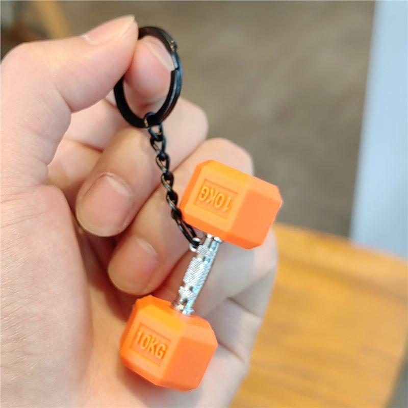 

2025 Брелок для штанги Силиконовый брелок-гантель Подарки для любителей спортзала Подарок для фитнес-тренера Подвеска для ключей от рюкзака/машины