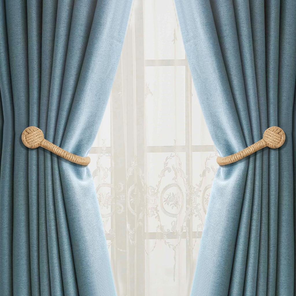 2PCS Wall Mounted Zinc Alloy Curtain Hook Simple Curtain Binding Rope Bedroom Living Room Decoration Curtain Buckle
