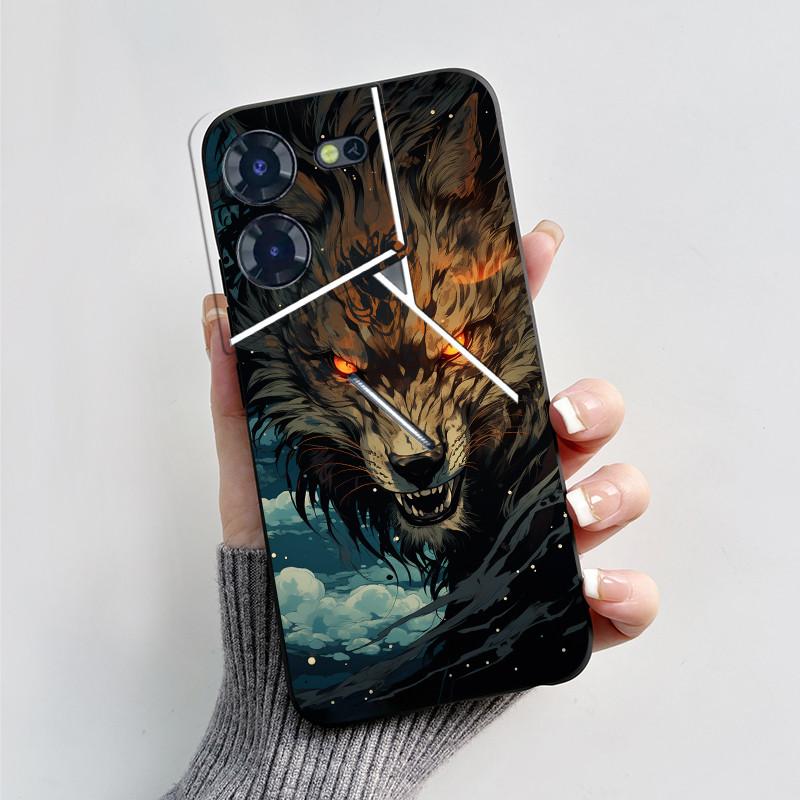 For Tecno Pova 5 Pro Case Cover Shockproof Black Wukong Phone Cases For Tecno Pova 5 Silicone Back Cover Pova5 Pro Bumper Fundas