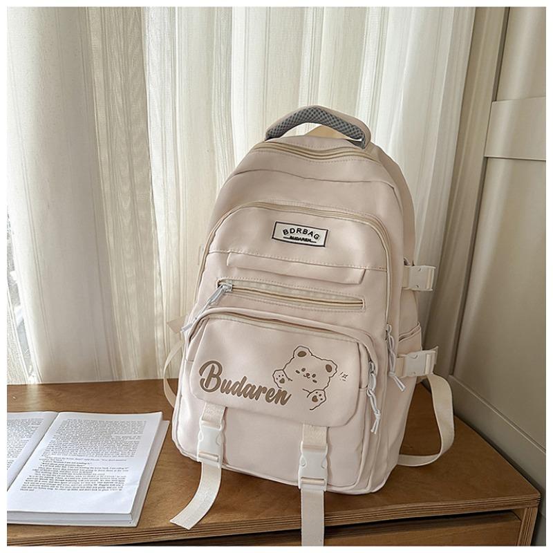 School bag new high-value college style fresh and sweet cute bear backpack junior high school students lightweight large-capacity backpack