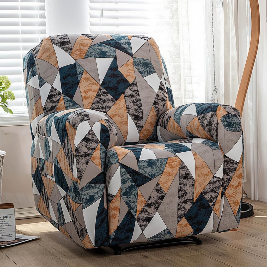 Sesselbezüge mit Taschen, bedruckt, floral, dehnbar, Sessel-Sofabezüge, rutschfeste Möbelprotektoren