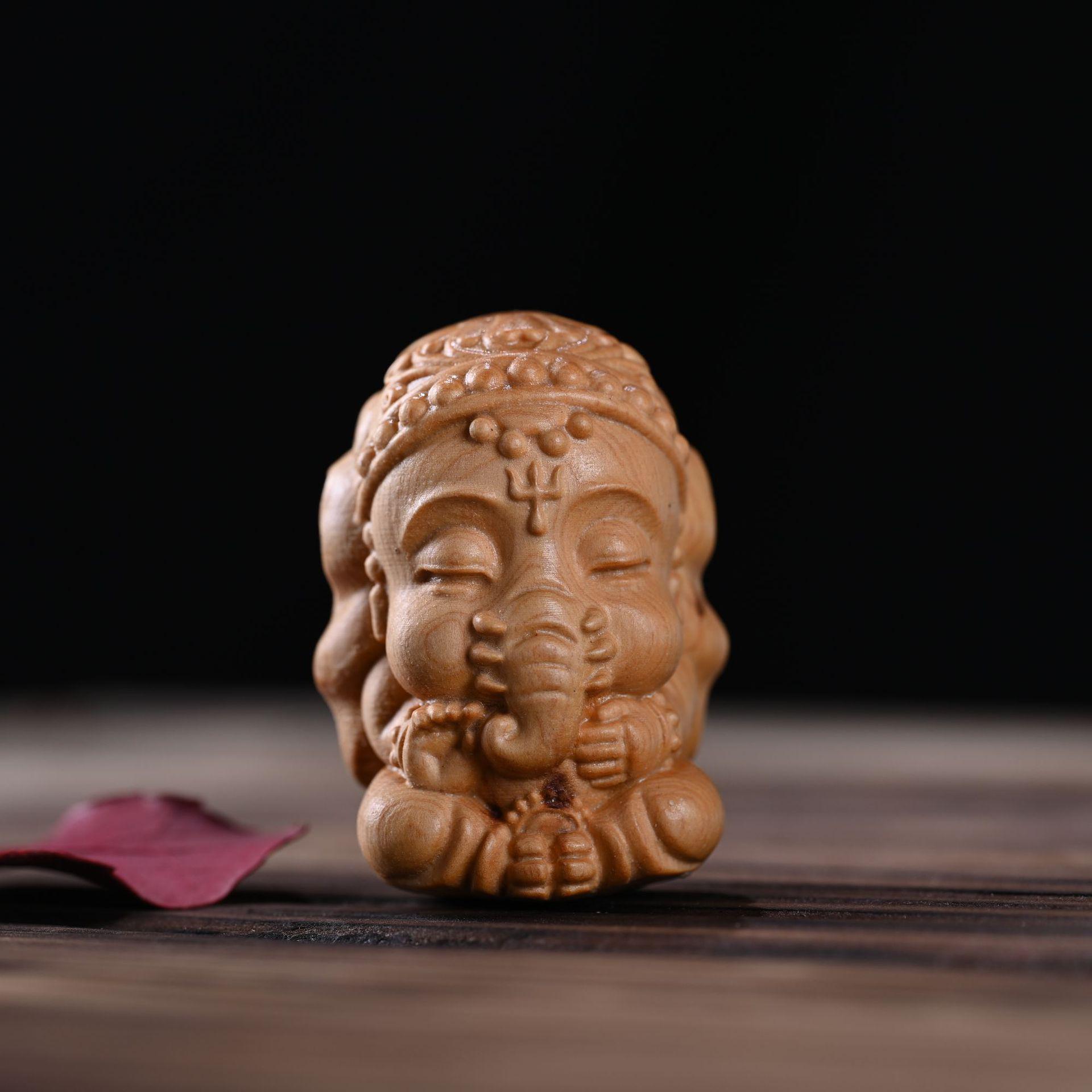 

Miniature Wooden Elephant Figures Crafts Interior accessories Home Living Room Decoration Collectable Souvenirs Auspicious gifts