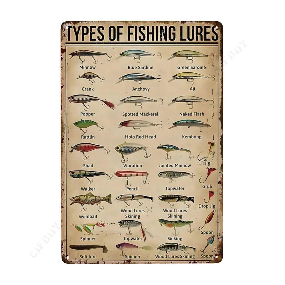 

Рыбалка-Винтажная жестяная табличка с логотипом кафе-бара-ночного клуба 20*30см