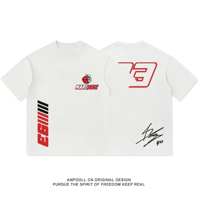 

2025 Women s Men s Marc Cotton T-shirt Marquezs and 93 Ant Engine Graphic Summer Sleeves Short Streetwear S-3XL Oversize T-shirt 3XL