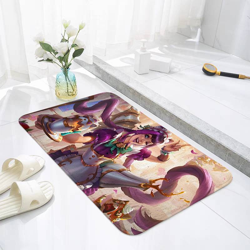 L-LoL-J-Jinx-Runaway Loli Floor Mat For Living Room Cushions Modern Soft Fluffy Home Rug For Children's Bedroom Play Carpet