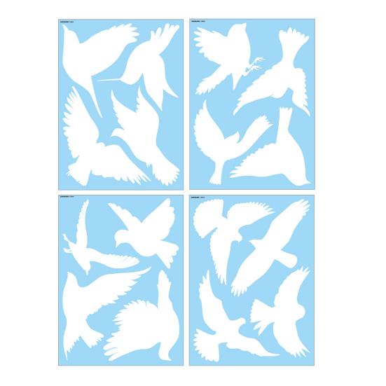 

4 Sheets Butterfly Window Sticker to Prevent Bird Strikes Anti Collision Window Clings Reusable Static Glass Door Stickers for Spring Home Office B