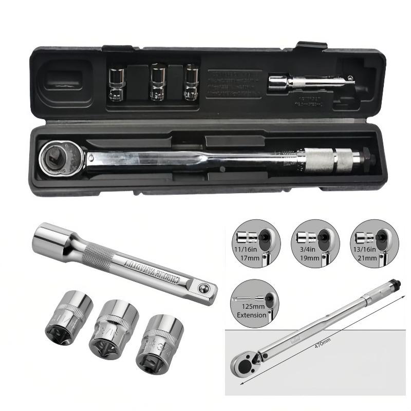 Torque Wrench 5 Piece Set 1/2  28-210Nm Hand Tool Repair Torque Wrench