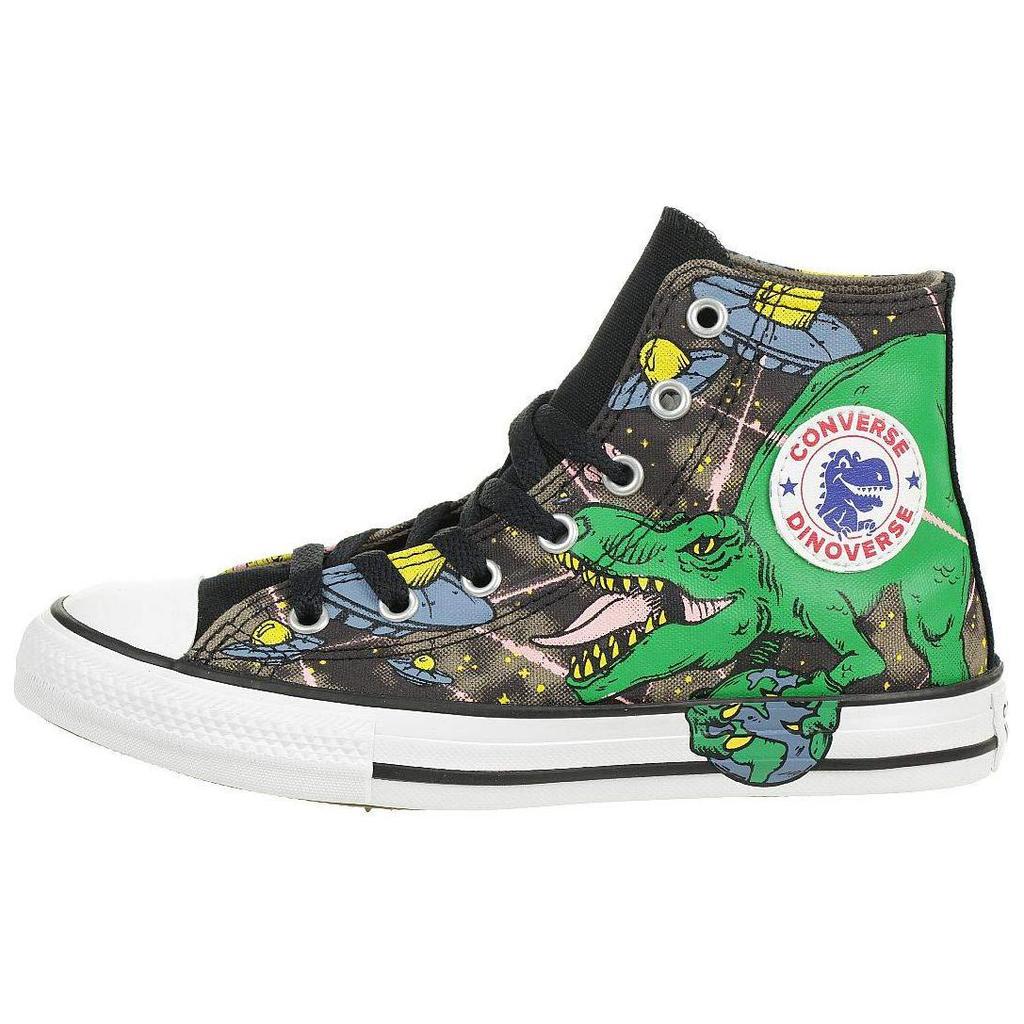 Converse Chuck Taylor All Star Interstellar Dinos High Top Non-slip Wear-resistant Canvas Shoes Women's Green