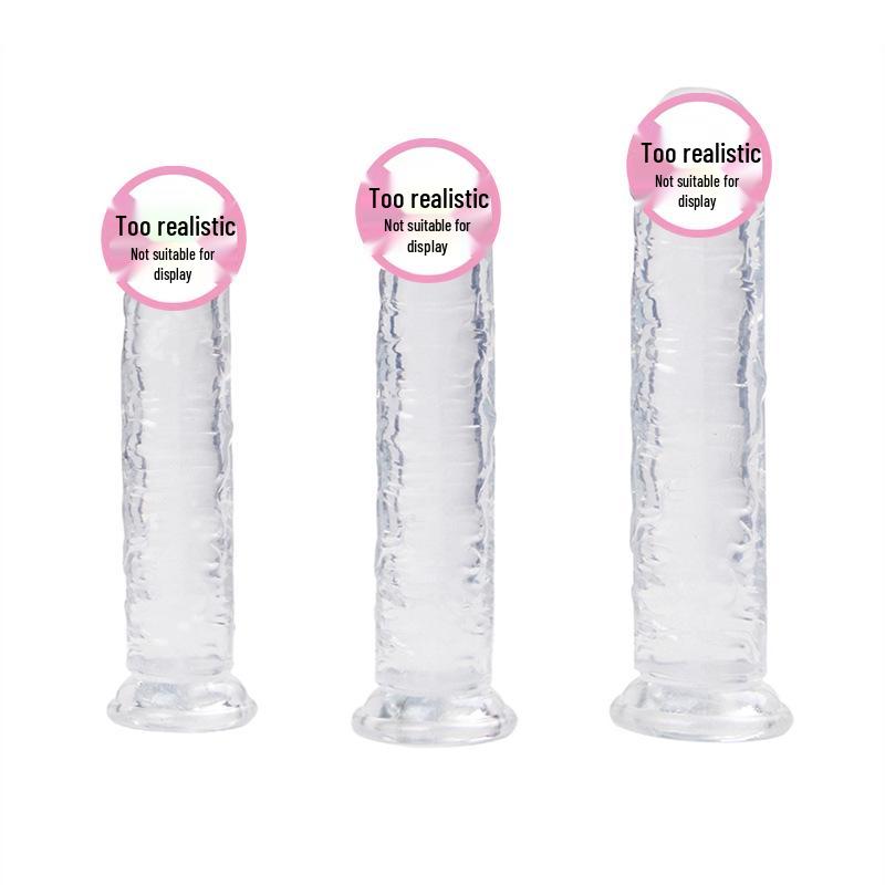 Crystal Clear Wearable Jelly Dildo for Women - Eggless Simulation Adult Pleasure Toy for Couples