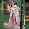 Bailuyu Women's British Style Double-breasted Long Trench Coat with Detachable Belt (2026 Spring Collection)