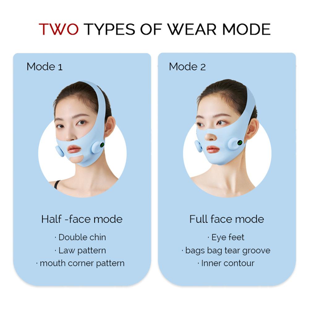 Electric Face Slimming Bandage V Line Face Shaper Chin Cheek Lift Up Belt Cheek Slimmer Facial Massage Strap Edema Removal Mask