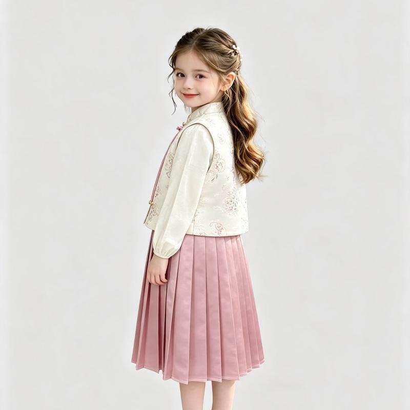 Girls' New Chinese Style Autumn Outfit Collection