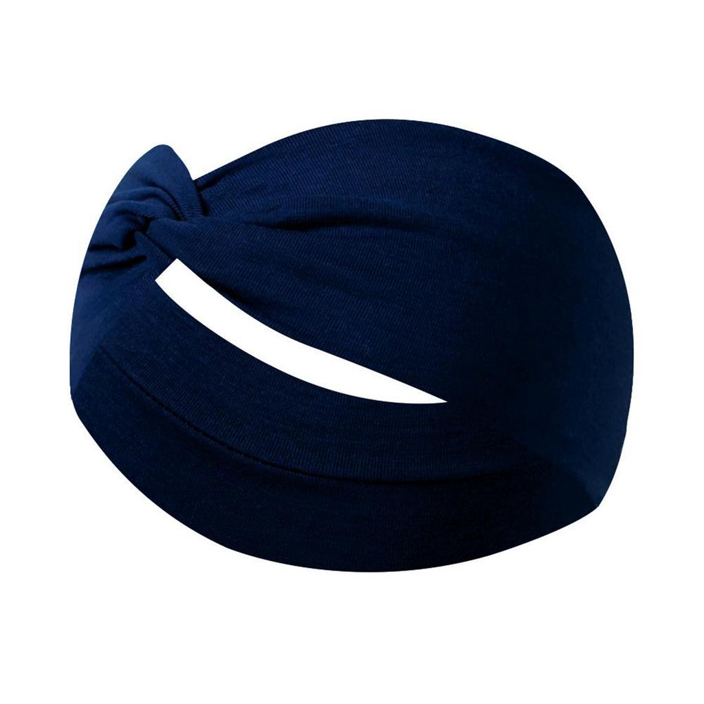 Stretchy Wide Cross Knot Headband for Women Soft Elastic Hair Comfortable Turban Style Wrap for Daily Use Yoga Sports Running