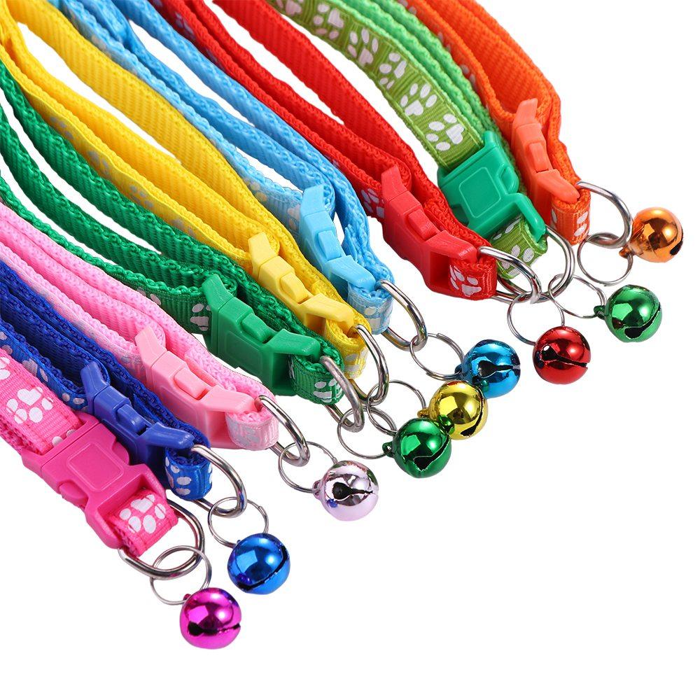 Lovely Cat Paw Print Easy Wear With Bell Pet Collar Grooming Accessories Cat Necklace Pet Supplies