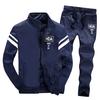Men's  Winter Long Sleeved Zipper Leisure Suit Tops Pants Sets Tracksuit