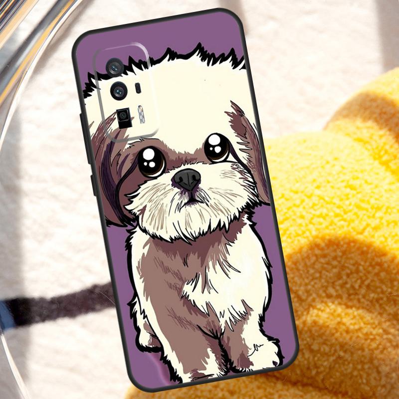 Cartoon Shih Tzu Dog Case For POCO X6 M6 X3 Pro X5 F3 F5 M5s Xiaomi 13 14 Ultra 12 Lite 11T 12T 13T Pro Cover