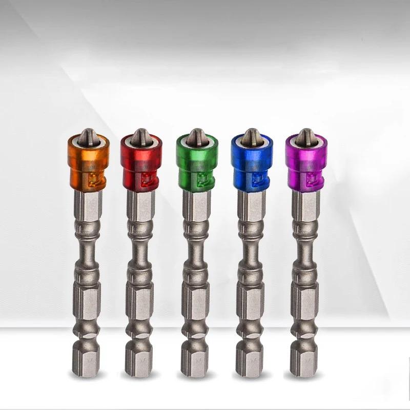 

5pcs Screwdriver Drill Bit With Magnetic Bit Bit 1/4 inch 6.35mm Hex Handle Electric Drill Tool Attachment Single Head