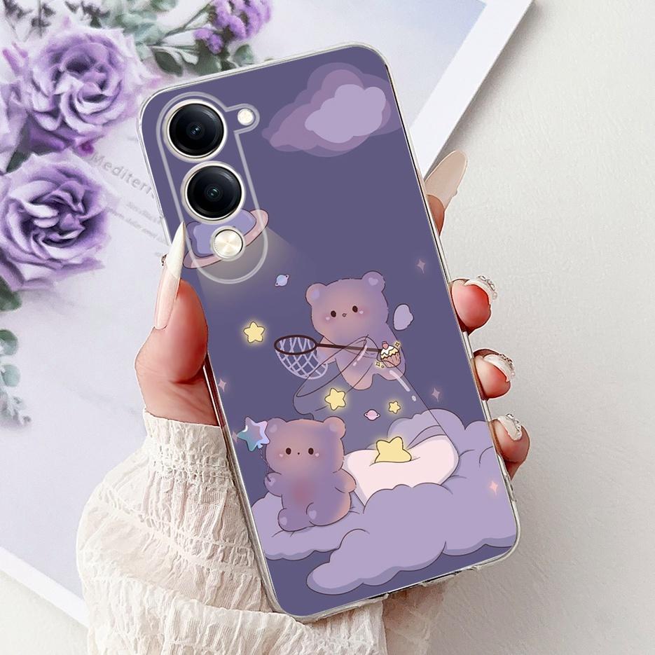For Vivo Y04 4G Case V2430 Cute Cat White Lion King Painted Cover Soft Slim Phone Case For Vivo Y29s Y 29 s VivoY04 Fundas Coque