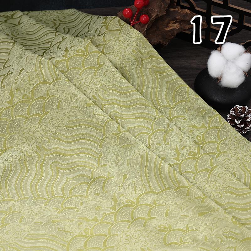 100x150cm Meerwasser Wolke Welle Jacquard Brokatstoff Chinesischer Stil Damast Satin DIY Nähen Hanfu Cheongsam Antikes Kostüm