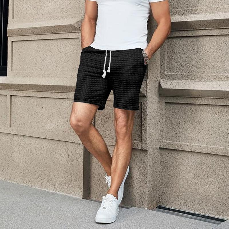 Summer Shorts Men's Outwear Loose New Solid Colour Small Square Sports Leisure Straight Trousers