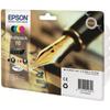 Epson Multipack T1626 - Pluma estilográfica - Negro, Cian, Magenta, Amarillo (C13T16264012)