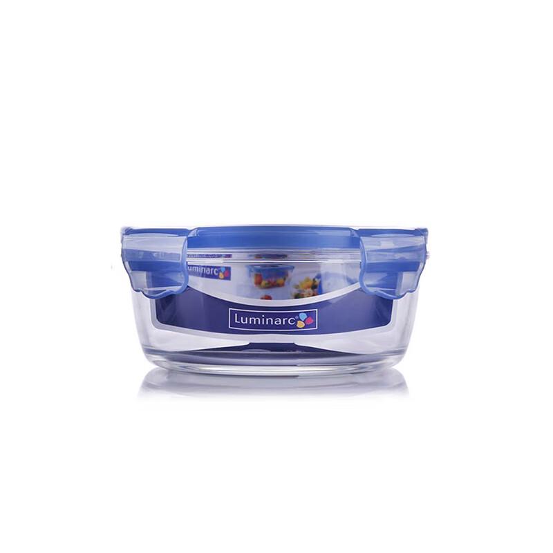 Luminarc Blue Flower Tempered Glass Food Storage Container